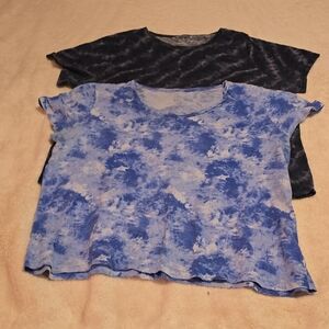 Sonoma Blue and Black Tie-Dye Short Sleeve Tees